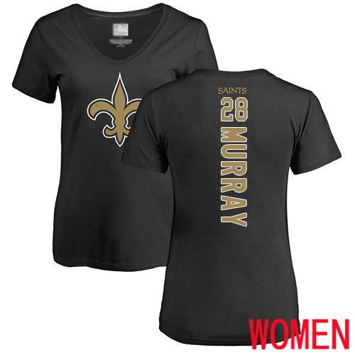 New Orleans Saints Black Women Latavius Murray Backer Slim Fit NFL Football #28 T Shirt